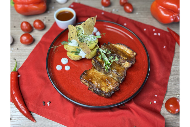 Ребра BBQ із запеченою картоплею 400г/50г 