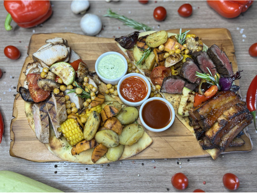 Дошка Мясний сет XL, 1200г/1000г/50г/50г/50г